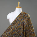  Brown Natural Dyed Block Print Kalamkari Cotton Fabric