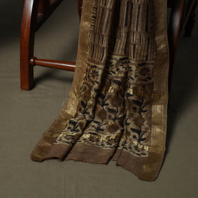 Natural dyed block print maheshwari silk jahota 3pc