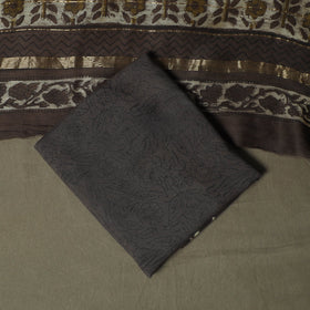 Natural dyed block print maheshwari silk jahota 3pc