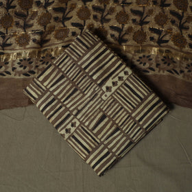 Natural dyed block print maheshwari silk jahota 3pc