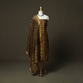 Natural dyed block print maheshwari silk vanaspati bagru