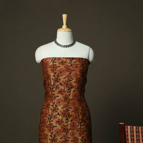 Natural dyed block print maheshwari silk vanaspati bagru