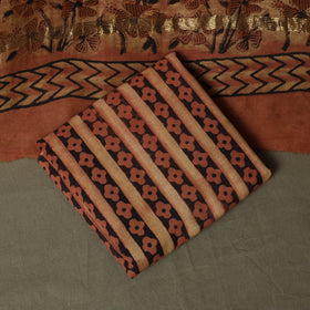 Natural dyed block print maheshwari silk vanaspati bagru
