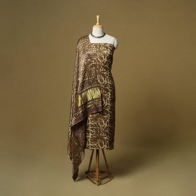Natural dyed modal silk bagru 2pc unstitched dress material
