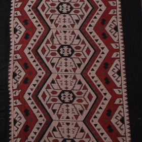 Natural dyed brush design cotton fabric 01 - handcrafted