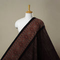Natural dyed brush design cotton fabric 06 - handcrafted