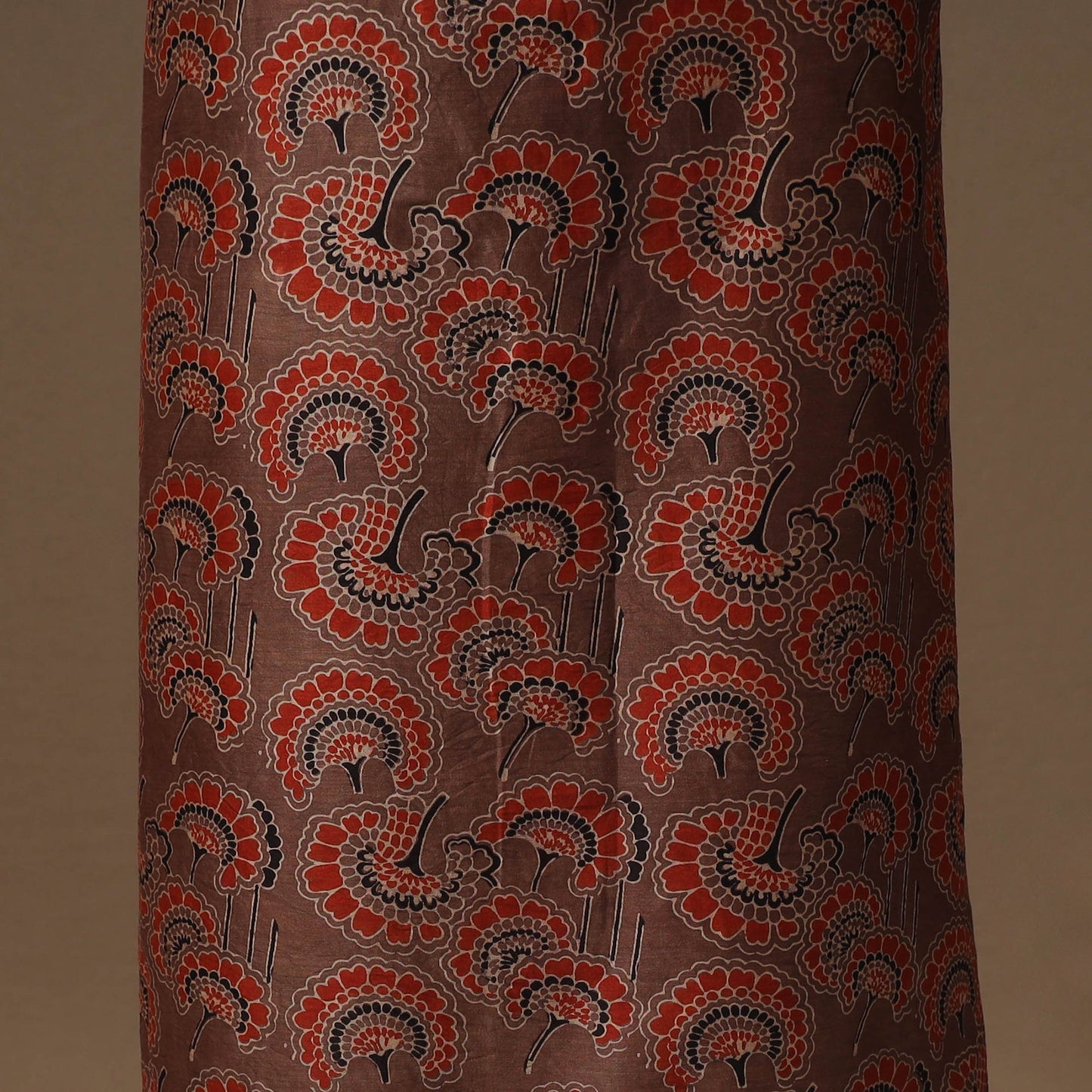 Brown - natural dyed chanderi silk 2pc unstitched dress