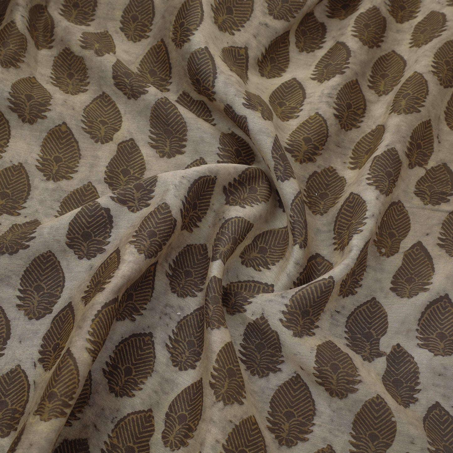 Buy Natural Dyed Chanderi Silk Akola Print Fabric 