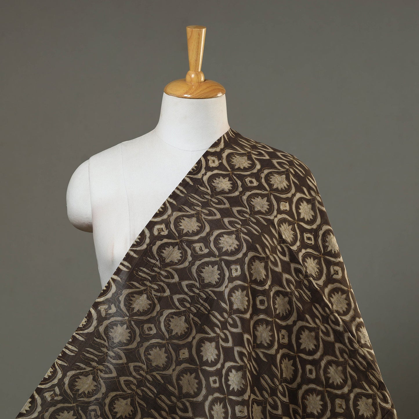  Natural Dyed Chanderi Silk Akola Print Fabric 