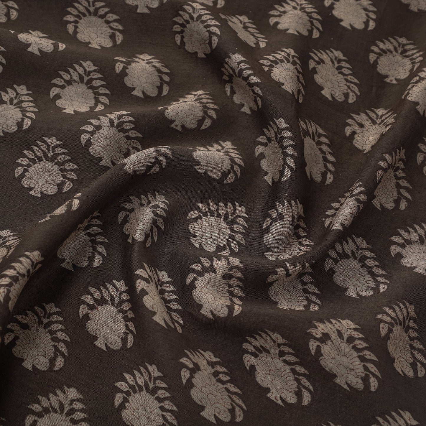 Buy Natural Dyed Chanderi Silk Akola Print Fabric 