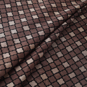 Natural dyed chanderi silk kutch hand block ajrakh print