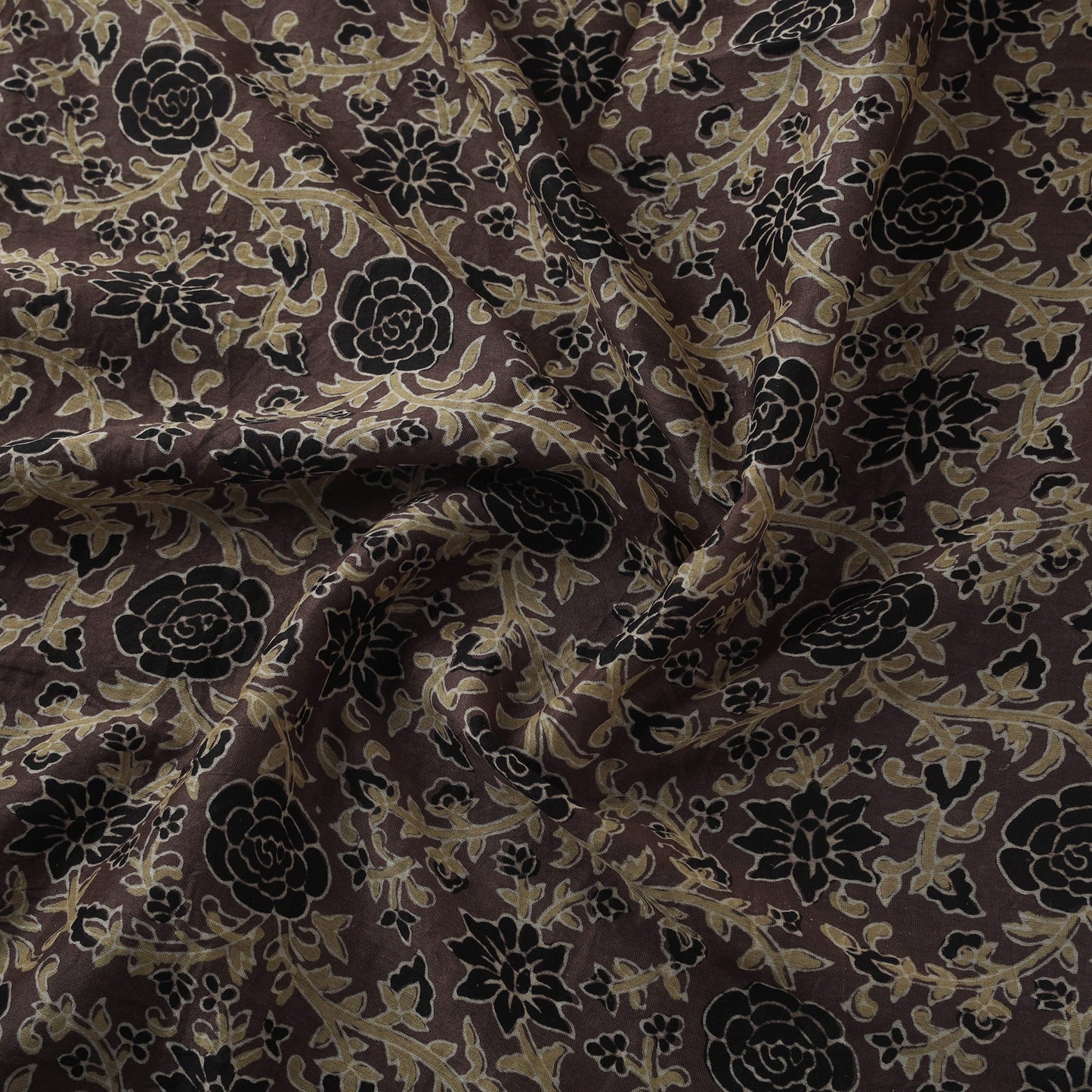 Natural dyed chanderi silk kutch hand block ajrakh print