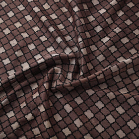 Natural dyed chanderi silk kutch hand block ajrakh print