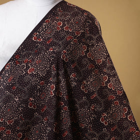 Brown - natural dyed cotton fabric 25 - handcrafted