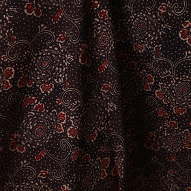 Brown - natural dyed cotton fabric 25 - handcrafted
