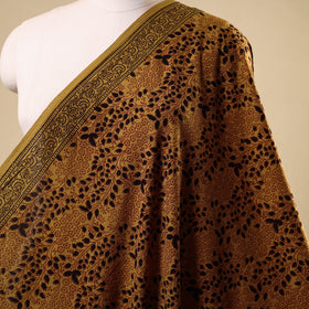 Brown - natural dyed cotton bagh fabric 31 - handcrafted