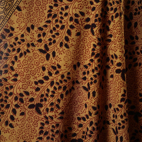 Brown - natural dyed cotton bagh fabric 31 - handcrafted