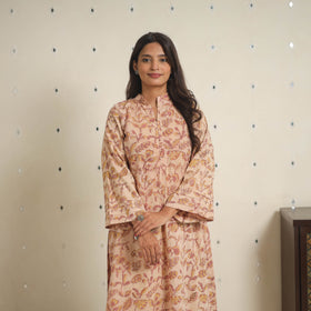 Brown - natural dyed cotton bagru dabu co-ord set 07