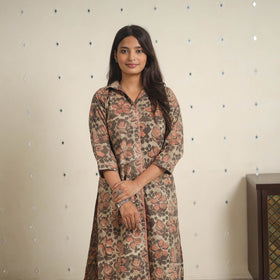 Brown - natural dyed cotton bagru dabu co-ord set 13