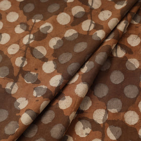Brown Natural Dyed Cotton Bindaas Block Print Fabric
