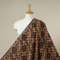Brown - natural dyed cotton bindaas fabric - dotted