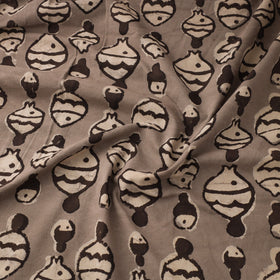 Brown - natural dyed cotton bindaas fabric - fishy stuff