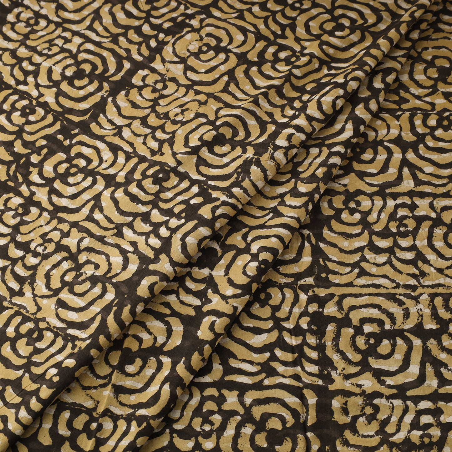 Brown Natural Dyed Cotton Bindaas Block Print Fabric