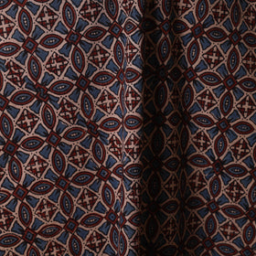 Brown - natural dyed cotton fabric 20 - handcrafted