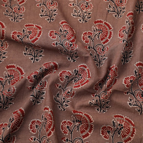 Brown Natural Dyed Cotton Ajrakh Print Fabric