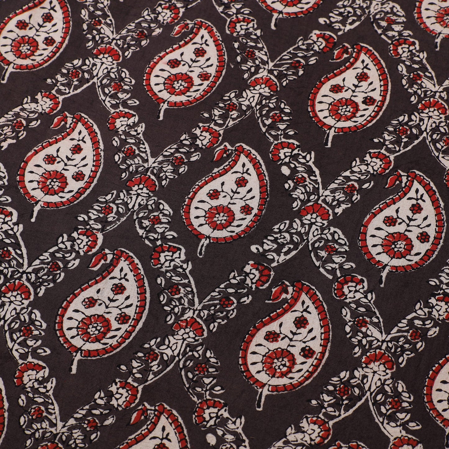  Brown Natural Dyed Cotton Ajrakh Print Fabric