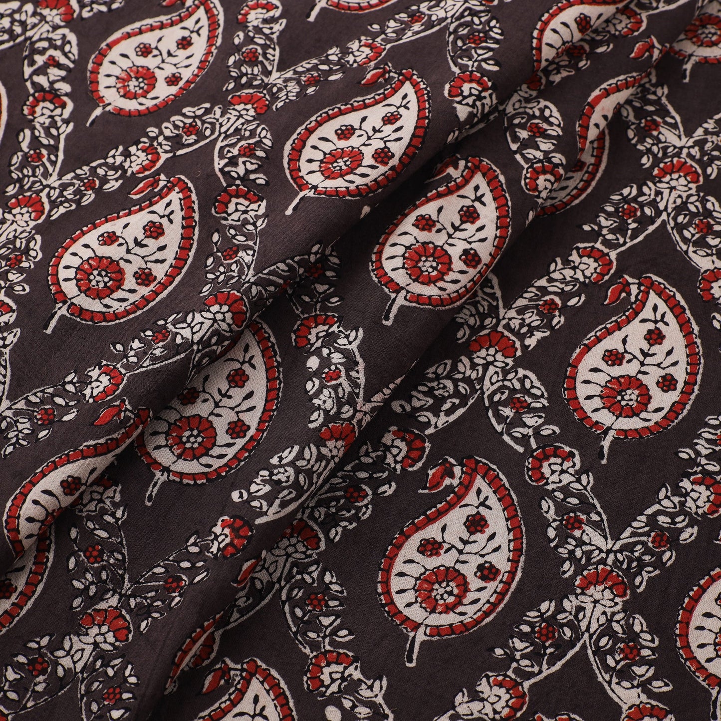  Brown Natural Dyed Cotton Ajrakh Print Fabric