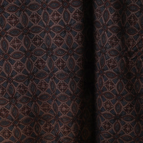 Brown - natural dyed cotton fabric 70 - handcrafted