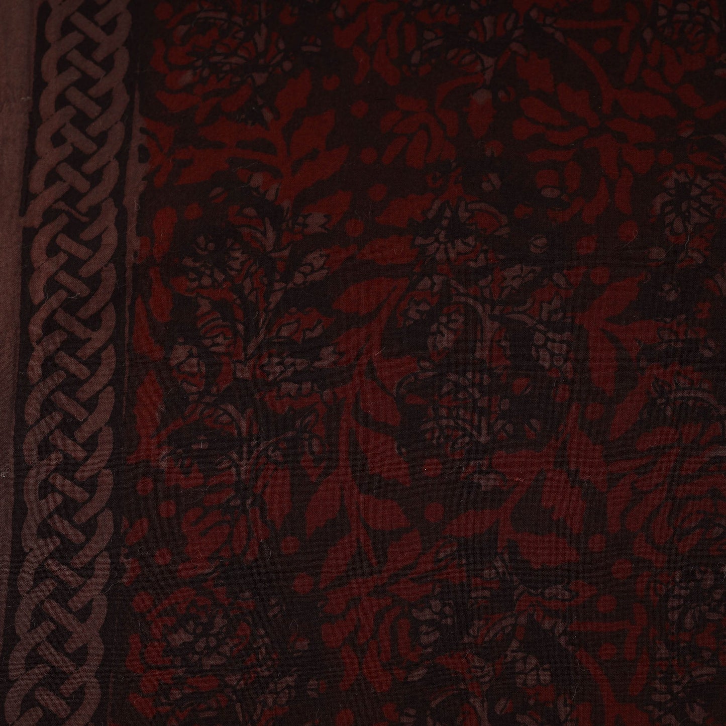 Natural dyed cotton hand bagh fabric 28 - handcrafted