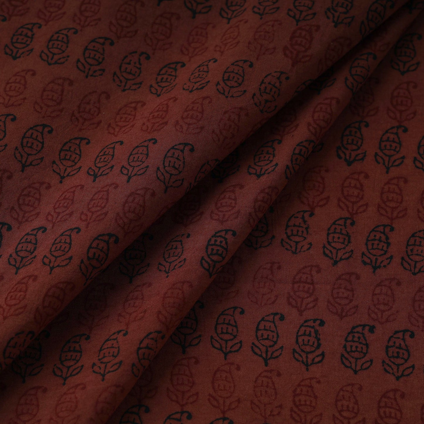 Natural dyed cotton hand bagh fabric 02 - handcrafted
