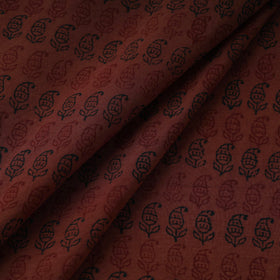 Natural dyed cotton hand bagh fabric 02 - handcrafted