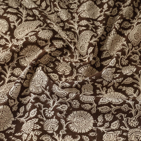 Brown - natural dyed cotton hand bagh fabric 03