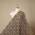 Brown - natural dyed cotton hand bagh fabric 03
