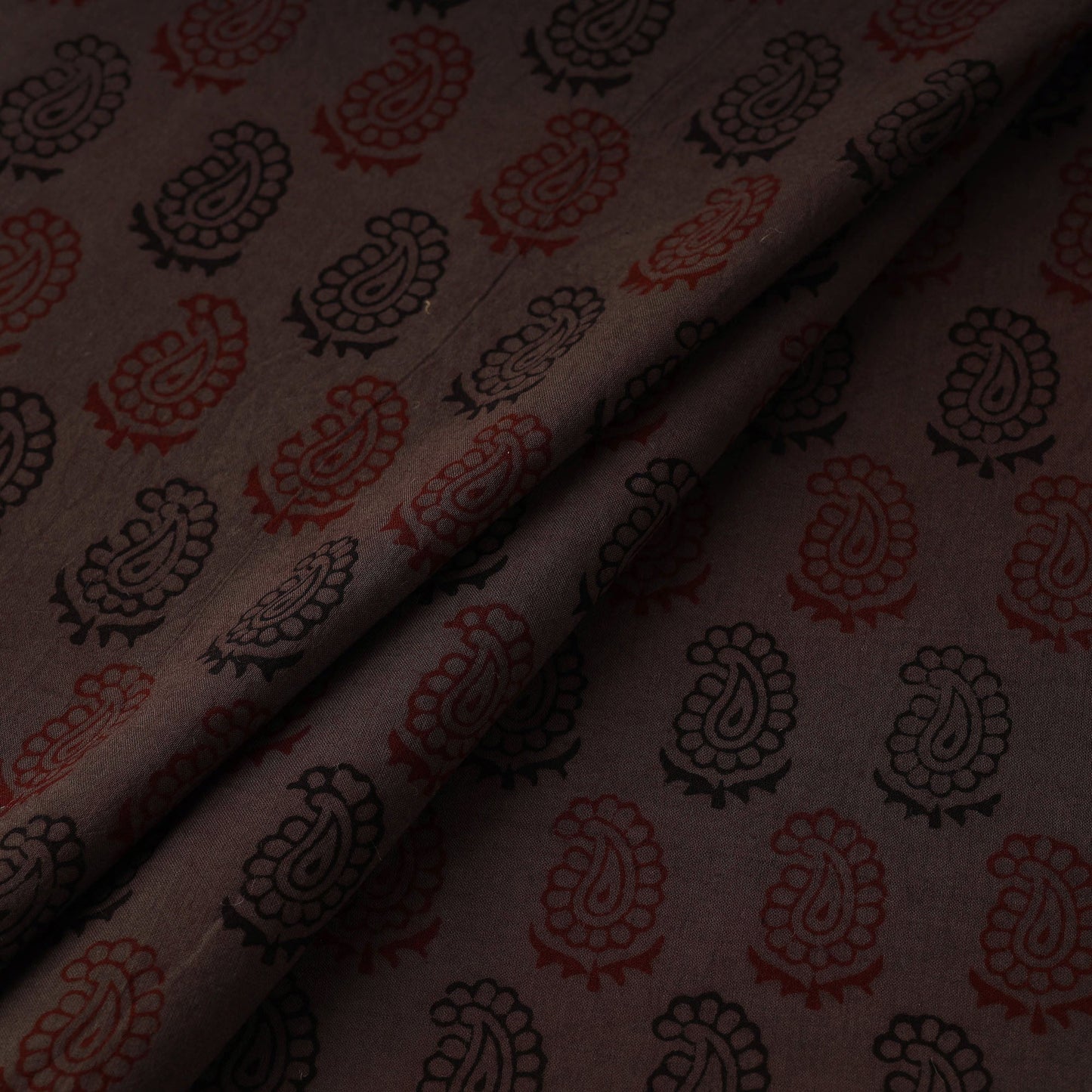 Natural dyed cotton hand bagh fabric 29 - handcrafted