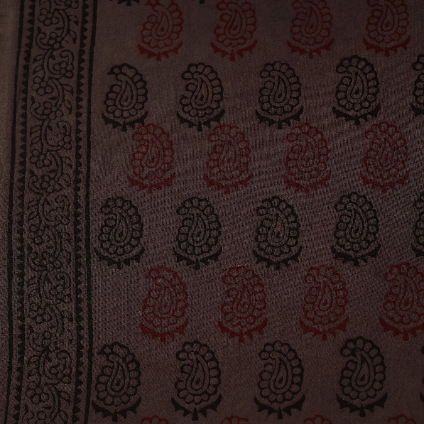 Natural dyed cotton hand bagh fabric 29 - handcrafted