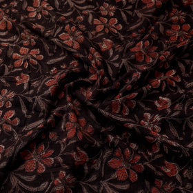 Natural dyed cotton hand jahota fabric 11 - handcrafted