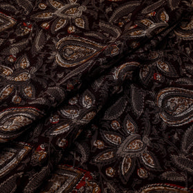 Natural dyed cotton hand jahota fabric 12 - handcrafted