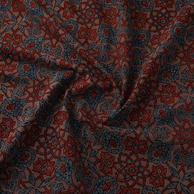 Natural dyed cotton kutch hand block ajrakh print fabric 08