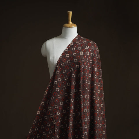 Natural dyed cotton kutch hand block ajrakh print fabric 27