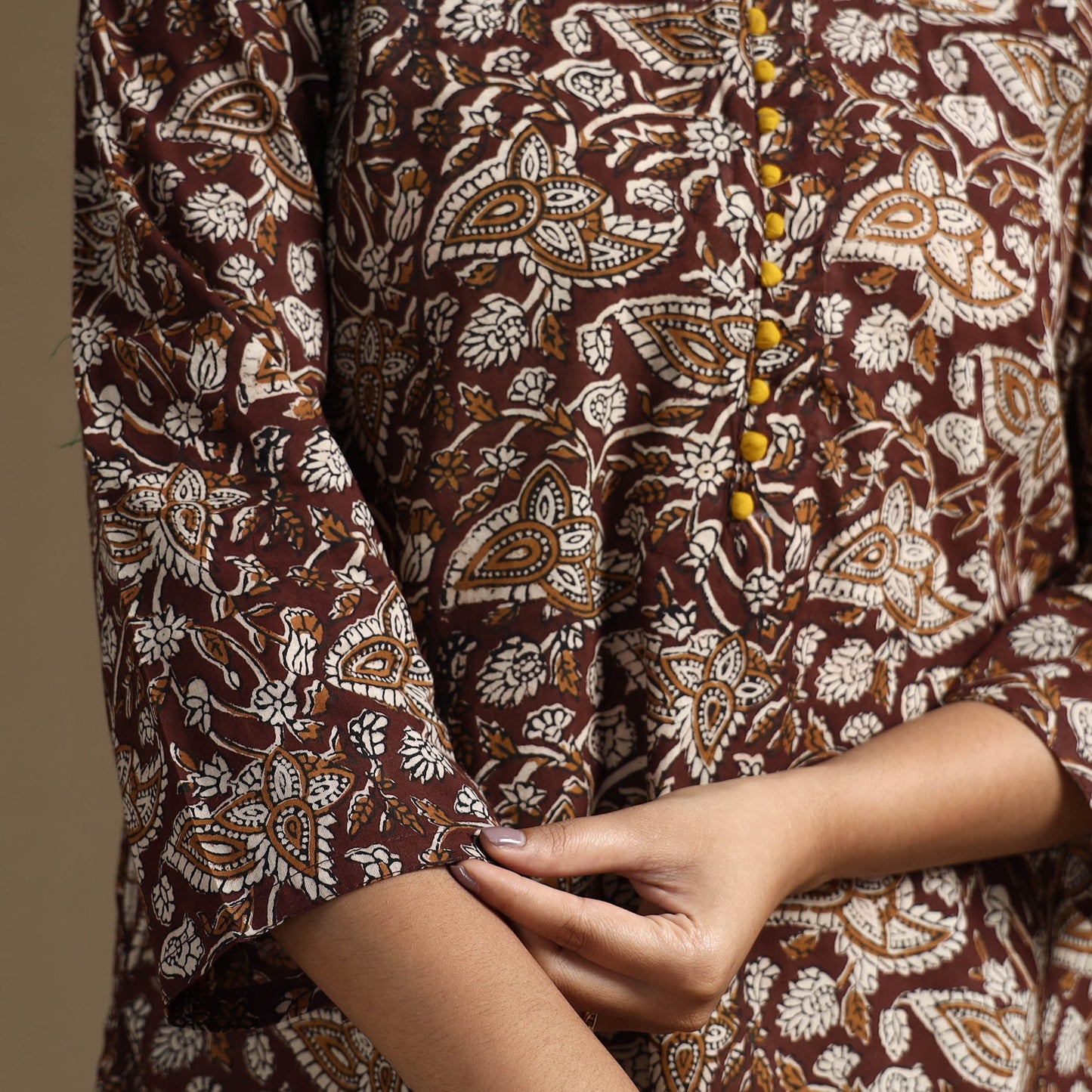 Natural Dyed Cotton A-Line Bagru Print Kurta