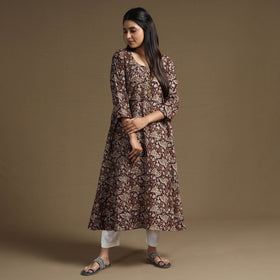 Natural Dyed Cotton A-Line Bagru Print Kurta