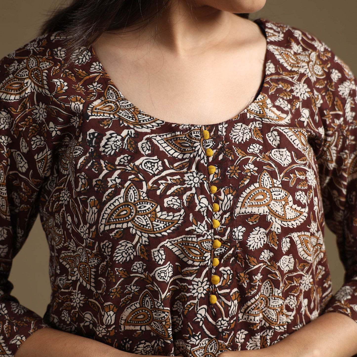 Natural Dyed Cotton A-Line Bagru Print Kurta