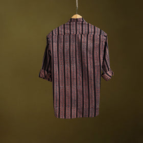 Brown - natural dyed cotton men full sleeve shirt 13