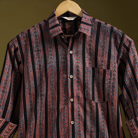 Brown - natural dyed cotton men full sleeve shirt 13