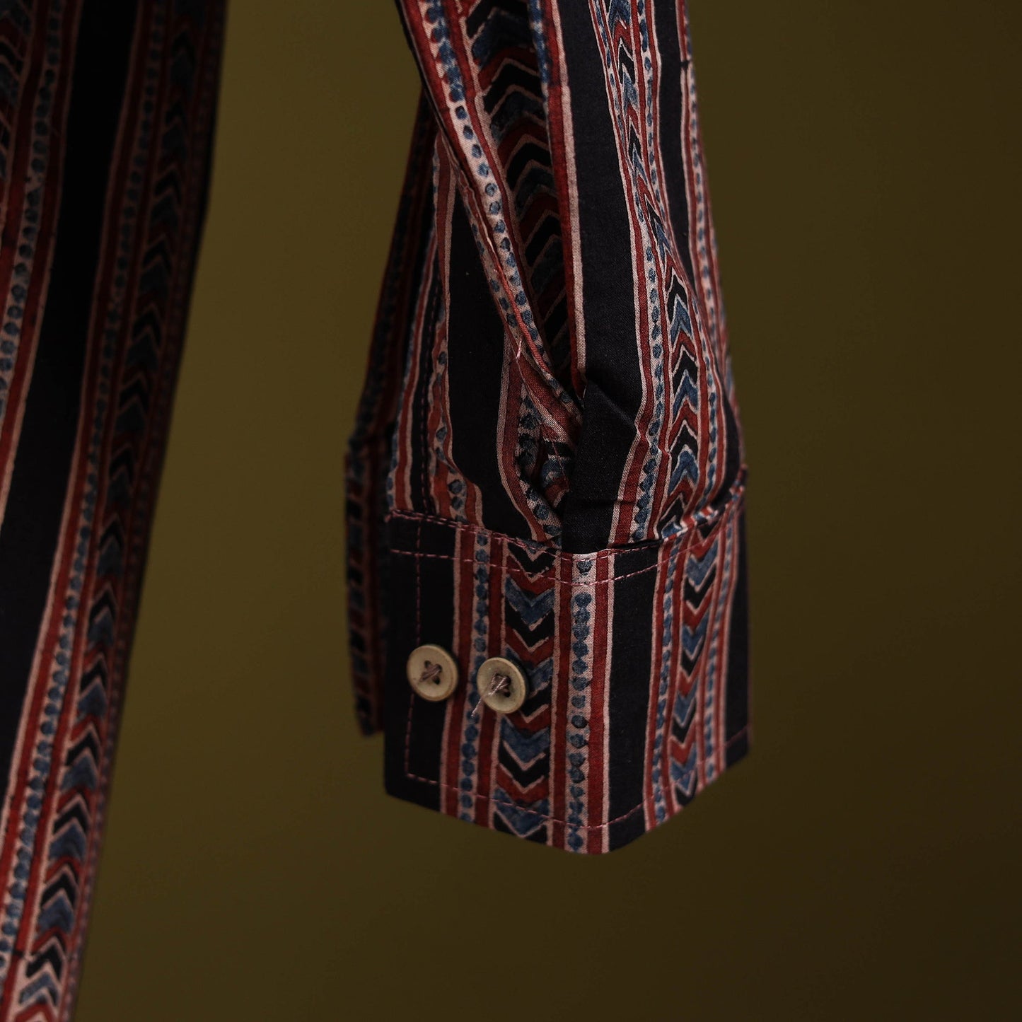 Brown - natural dyed cotton men full sleeve shirt 13