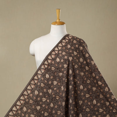 Brown - natural dyed cotton nandana fabric 05 - handcrafted